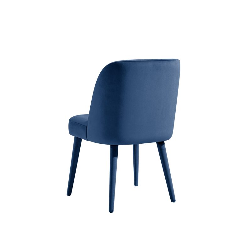 Cadeira totalmente estofada em azul