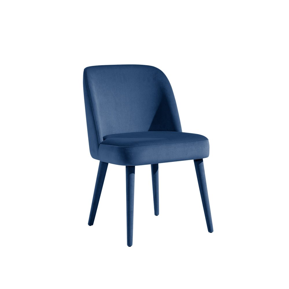 Cadeira totalmente estofada em azul